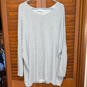 bryn Walker Heather Gray Knit Top